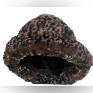Vintage Fur Leopard Print Hat
